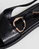 Topshop Topshop Mandy round toe flat sandals with hardware in black - 4