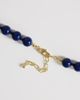 Topshop Topshop Marais beaded necklace with pearl charm in blue and white faux marble - 3