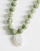 Topshop Topshop Marais beaded necklace with pearl charm in green and white faux marble - 4
