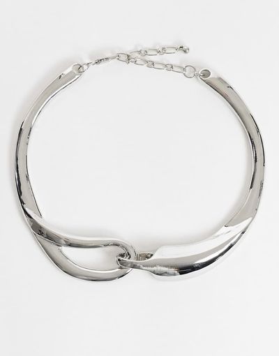 Topshop Topshop Mario statement necklace in silver