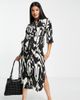 Topshop Topshop Maternity satin mini shirt dress in floral print-Multi - 1