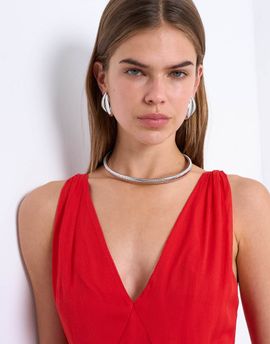 Topshop Topshop Matty waterproof stainless steel necklace in silver tone
