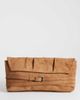 Topshop Topshop Meadow oversized strap clutch in tan-Brown - 1