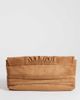Topshop Topshop Meadow oversized strap clutch in tan-Brown - 4