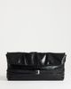 Topshop Topshop Meadow strap trim clutch purse in black faux suede - 1