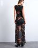 Topshop Topshop mesh floral print ruched maxi dress in black - 3