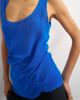 Topshop Topshop mesh ruched tunic layered tank top in cobalt blue-Multi - 2