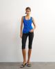 Topshop Topshop mesh ruched tunic layered tank top in cobalt blue-Multi - 3