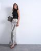 Topshop Topshop metallic knot midi skirt in silver - 1