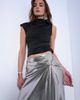 Topshop Topshop metallic knot midi skirt in silver - 2