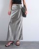 Topshop Topshop metallic knot midi skirt in silver - 4