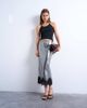 Topshop Topshop metallic lace hem midi skirt in silver - 1