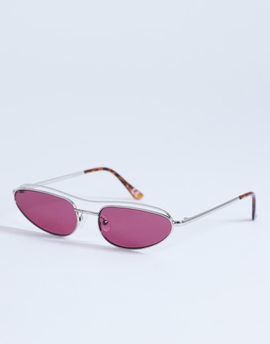 Topshop Topshop Mexico metal frame sunglasses in silver tone