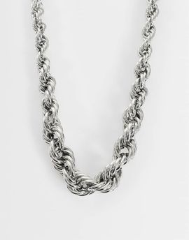 Topshop Topshop Mia twist necklace in silver