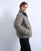 Topshop Topshop micro check funnel neck puffer jacket in black - 3