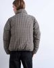 Topshop Topshop micro check funnel neck puffer jacket in black - 4