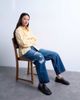 Topshop Topshop mid rise cinch jeans with knee rips in mid blue - 3