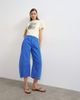 Topshop Topshop mid rise crop barrel jeans in cobalt blue - 1