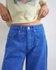 Topshop Topshop mid rise crop barrel jeans in cobalt blue - 3