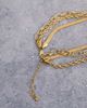 Topshop Topshop Mina waterproof stainless steel multirow chain necklace in gold - 3