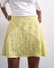 Topshop Topshop mixed fabrics crushed satin flippy mini skirt in soft lime-Green - 2
