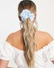 Topshop Topshop mixed strap ruffle scrunchie in blue and white - 1