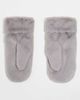 Topshop Topshop Molly fur mittens in gray - 1