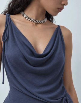 Topshop Topshop Molly snake chain choker in silver