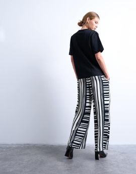 Topshop Topshop mono bold stripe satin pants - part of a set-Multi