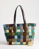 Topshop Topshop Myla large patchwork tote in blue - 2