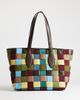 Topshop Topshop Myla large patchwork tote in blue - 4