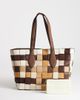 Topshop Topshop Myla large patchwork tote in chocolate-Neutral - 2