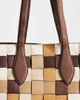 Topshop Topshop Myla large patchwork tote in chocolate-Neutral - 3