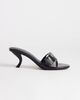 Topshop Topshop Nadine mid heel mules with buckle in black - 1