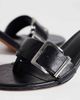 Topshop Topshop Nadine mid heel mules with buckle in black - 4