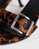 Topshop Topshop Nadine real hair-on-leather mid heel mules with buckle in leopard print-Brown - 4
