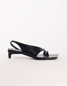 Topshop Topshop Nadir asymmetric mid-height heel sandals in black
