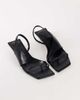Topshop Topshop Nadir asymmetric mid-height heel sandals in black - 2