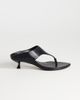 Topshop Topshop Nancy toe thong mid heel sandals in black - 1