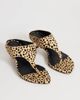Topshop Topshop Nancy toe thong mid heel sandals in caramel dalmatian print hair-on-real leather-Neutral - 2