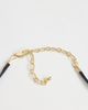 Topshop Topshop Nasha cord necklace in black with gold - 3