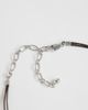 Topshop Topshop Nasha cord necklace in chocolate with silver-Brown - 3