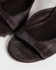 Topshop Topshop Nasim high heeled mule in chocolate hair on real leather-Brown - 4