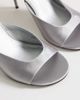 Topshop Topshop Nasim high heeled mules in gray satin - 3