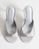 Topshop Topshop Nasim high heeled mules in gray satin - 4