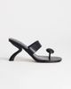 Topshop Topshop Natalie toe thong angular mid heel sandals in black - 1