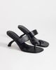 Topshop Topshop Natalie toe thong angular mid heel sandals in black - 2