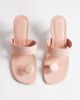 Topshop Topshop Natalie toe thong angular mid heel sandals in pink - 3