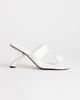 Topshop Topshop Natalie toe thong angular mid heel sandals in white - 1