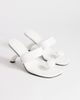 Topshop Topshop Natalie toe thong angular mid heel sandals in white - 2